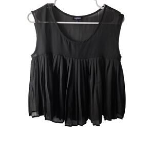 Sheer Cropped Babydoll Top Oversized Whimsicalgoth XS